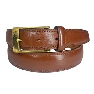 Italian Leather Belt Full Grain Sz. 36 Made in ITALY Medium Brown Dress #B1291